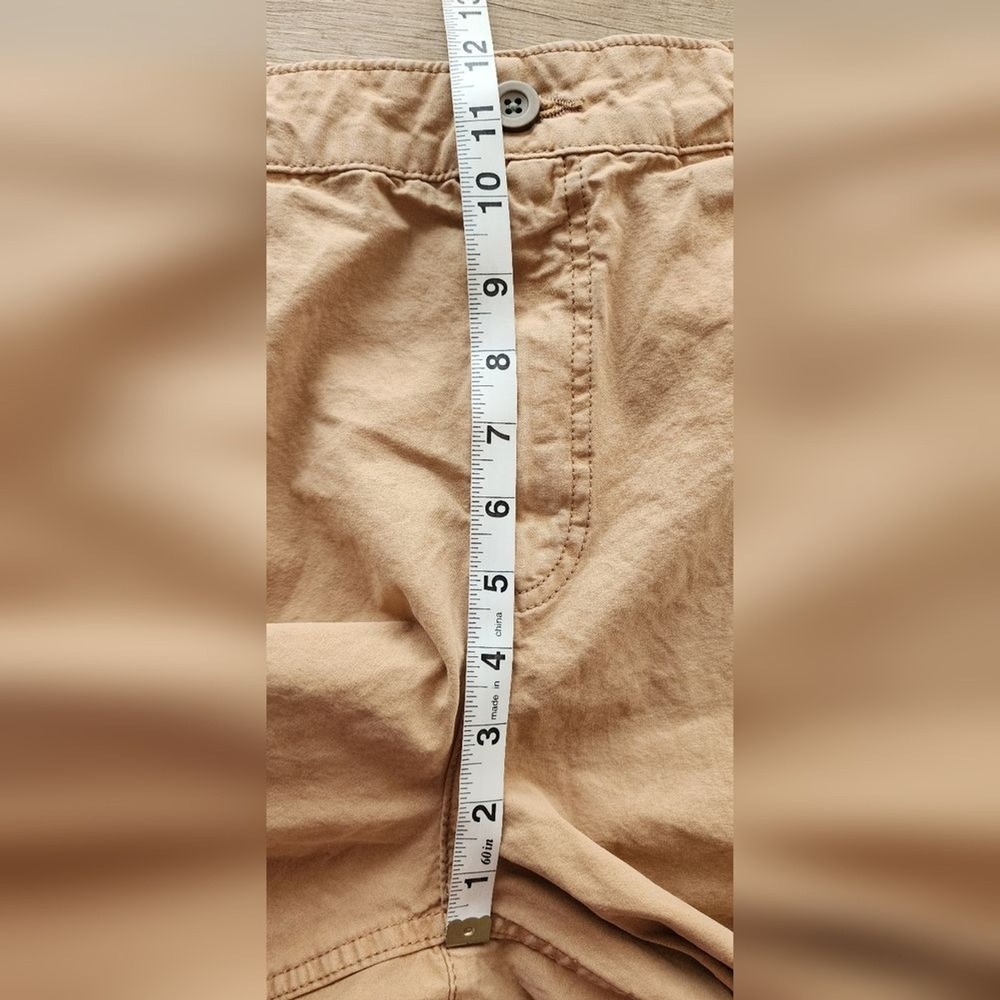 ASOS DESIGN Sand Beige Cotton Wide Leg Cargo‎ Pants Size US 8 Utility Trousers - Picture 7 of 9